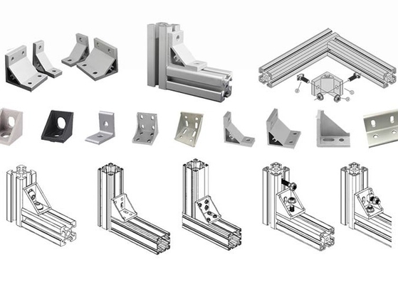 comprar 2040 3030 4040 6063 suporte de gerencio do entalhe do perfil 6mm 8mm 10mm da liga de alumínio online manufacture