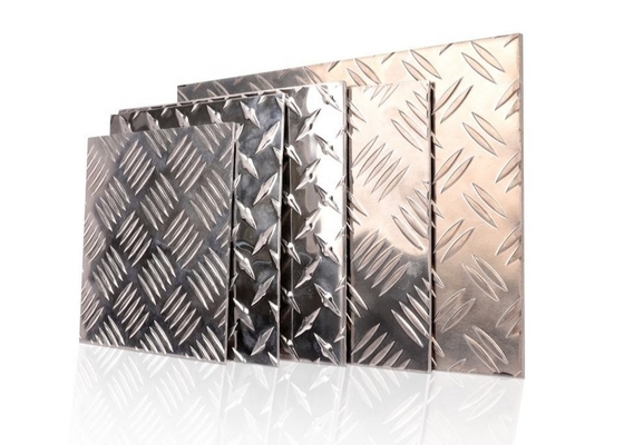 6005 6061 a barra de alumínio de 3003-H22 Diamond Plate Alloy Boat Floor 5 lustrou